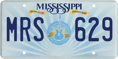 MS license plate MRS629