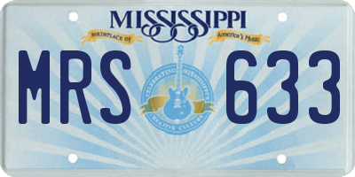 MS license plate MRS633