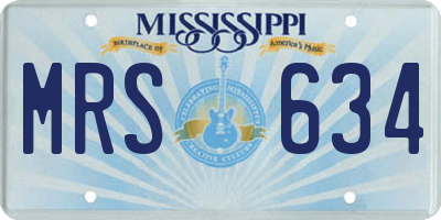 MS license plate MRS634
