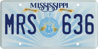 MS license plate MRS636