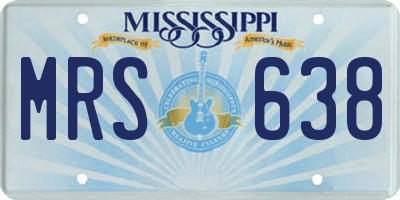 MS license plate MRS638