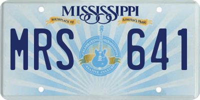 MS license plate MRS641