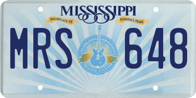 MS license plate MRS648