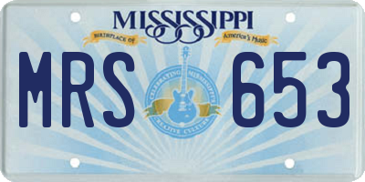 MS license plate MRS653