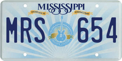 MS license plate MRS654