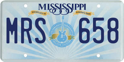 MS license plate MRS658
