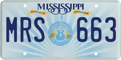 MS license plate MRS663