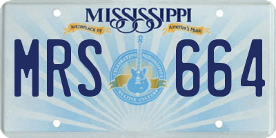 MS license plate MRS664
