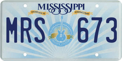 MS license plate MRS673