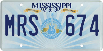 MS license plate MRS674