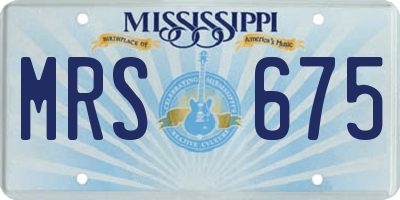 MS license plate MRS675