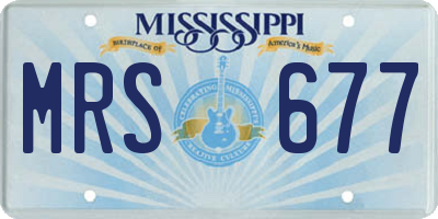 MS license plate MRS677