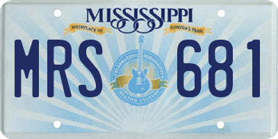 MS license plate MRS681