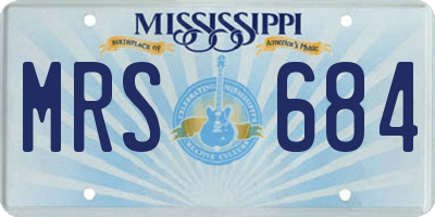 MS license plate MRS684