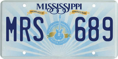 MS license plate MRS689