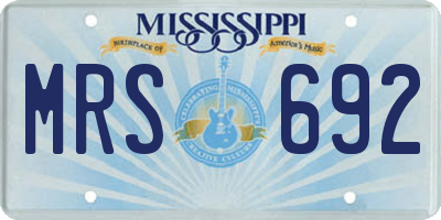MS license plate MRS692