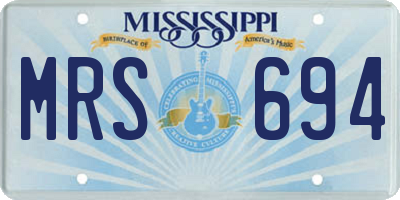MS license plate MRS694