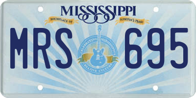 MS license plate MRS695
