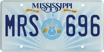 MS license plate MRS696