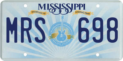 MS license plate MRS698