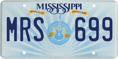 MS license plate MRS699
