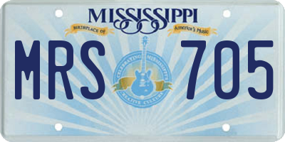 MS license plate MRS705