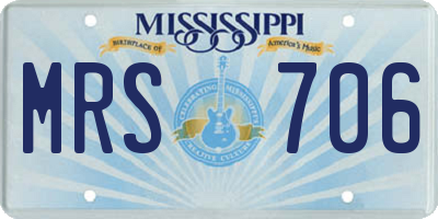 MS license plate MRS706