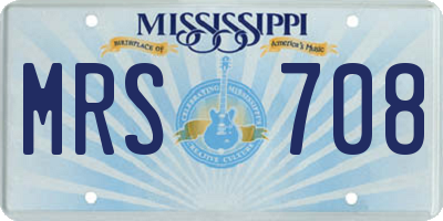 MS license plate MRS708