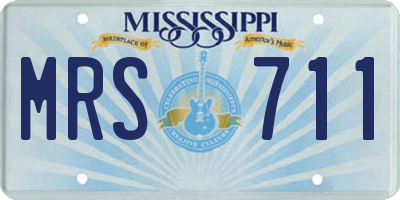 MS license plate MRS711