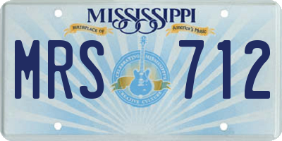 MS license plate MRS712