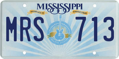 MS license plate MRS713
