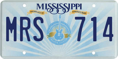 MS license plate MRS714