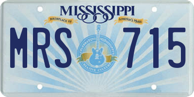 MS license plate MRS715