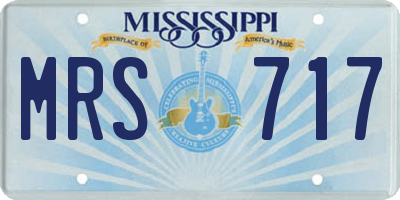 MS license plate MRS717