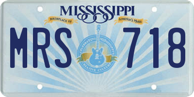 MS license plate MRS718