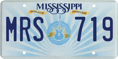 MS license plate MRS719