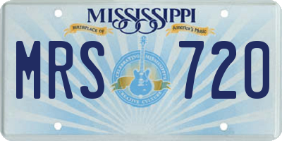 MS license plate MRS720