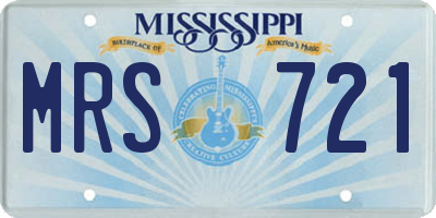 MS license plate MRS721