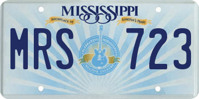 MS license plate MRS723