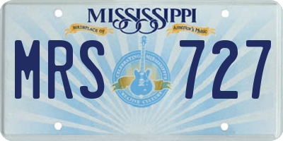 MS license plate MRS727