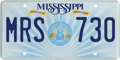 MS license plate MRS730