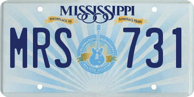 MS license plate MRS731