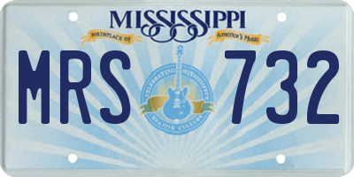 MS license plate MRS732