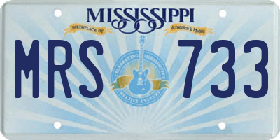 MS license plate MRS733