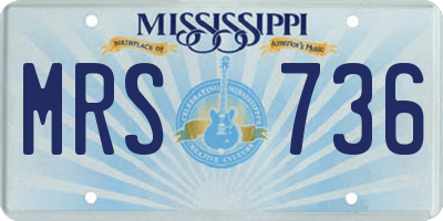 MS license plate MRS736