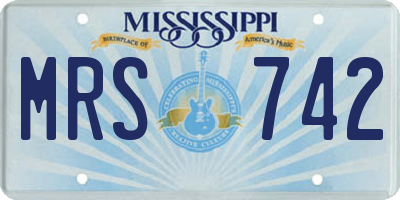 MS license plate MRS742