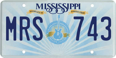 MS license plate MRS743