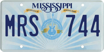 MS license plate MRS744