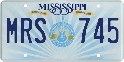 MS license plate MRS745