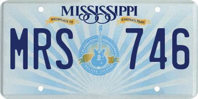 MS license plate MRS746